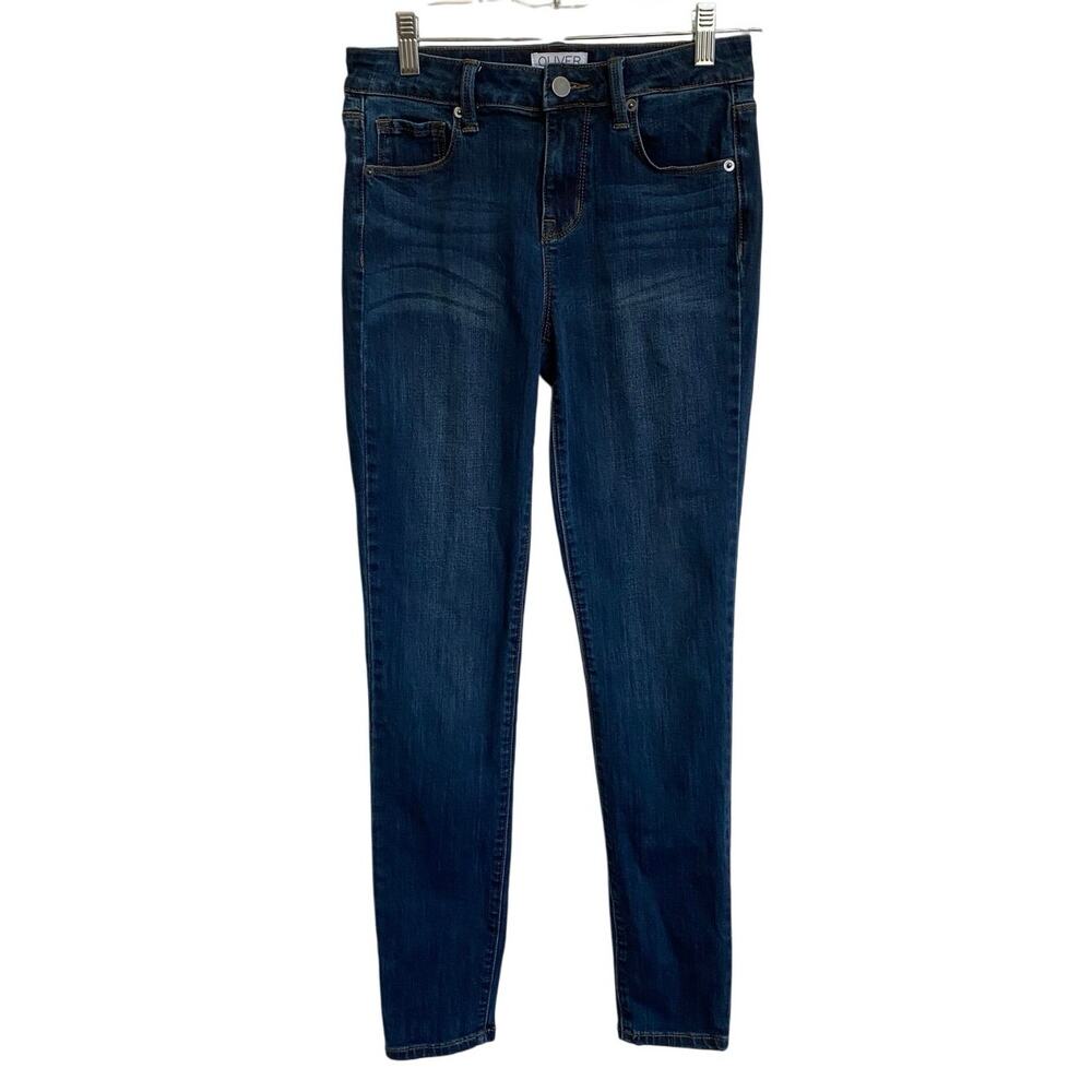 High-Rise Dark Blue Women's Jeans